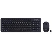Combo Teclado E Mouse Sem Fio Teclas Redondas Preto