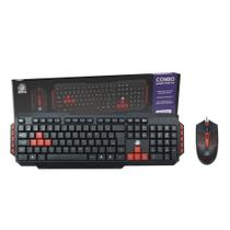 Combo Teclado Mias Mauser Gamer Start 2.0 Preto/Vermelho