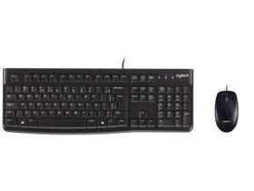 Combo Teclado Mouse Com Fio Usb Mk120 Óptico Preto Logitech
