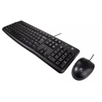 Combo Teclado Mouse Com Fio Usb Mk120 Óptico Preto Logitech