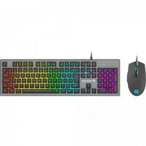 Combo Teclado + Mouse Gamer Rgb Rainbow Ranger Grafite Fort