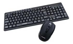 Combo teclado + mouse office eo501 preto sem fio evolut .