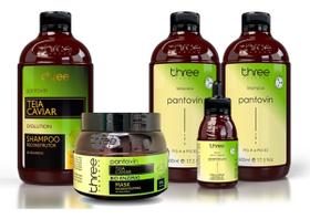 Combo Teia Caviar Shampoo +pantovin E Mascara 500g E Tonico
