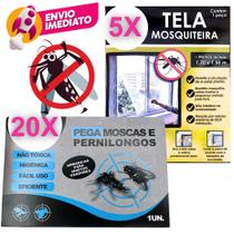 Combo Tela Mosquiteiro Janela E Pega Mosca Adesivo Repelente Mosca Mosquito Pernilongo Insetos Combo Tela Mosquiteiro Janela E Pega Mosca Adesivo Repelente Mosca Mosquito Pernilongo Insetos