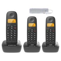 Combo Telefone Sem Fio Digital TS2513 Bina 2 Ramal Adicional Combo Telefone Sem Fio Digital TS2513 Bina 2 Ramal Adicional