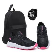 Combo Tênis Feminino Ortopédico Ultra Leve e Confortável Mochila e Relógio Combo Tênis Feminino Ortopédico Ultra Leve e Confortável Mochila e Relógio
