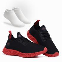 Combo Tênis Masculino Esportivo Com Meia Perfeito para Caminhar, Treinar e Usar no Dia a Dia