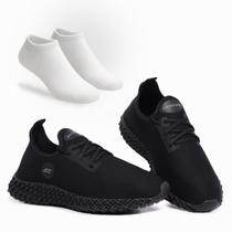 Combo Tênis Masculino Esportivo Com Meia Perfeito para Caminhar, Treinar e Usar no Dia a Dia