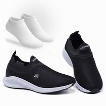 Combo Tênis Ortopédico Unissex Ascension Com Meia Branca Conforto e Leveza para Caminhada, Academia