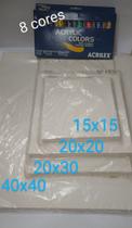 Combo Tinta Acrilica 8 cores + 4 Telas Combo Tinta Acrilica 8 cores + 4 Telas
