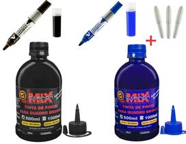 Combo Tinta Marcador De Quadro Branco 500Ml +2 Pincel Pilot