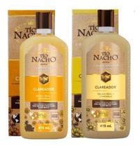 Combo Tio Nacho clareador shampoo + condicionador 415mL camomila antiqueda