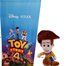 Combo Toalha + Pelúcia Toy Story Woody Macia Linda Infantil