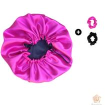 Combo touca/De cetim"Dupla Face Ajustavel + Scrunchie