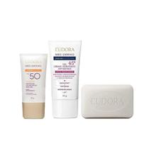 Combo Tratamento Facial Protetor Solar 50p Creme Anti-sinais Sabonete Anti Acne Combo Tratamento Facial Protetor Solar 50p Creme Anti-sinais Sabonete Anti Acne