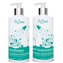 Combo tratamento floral para cachorro: Kit banho Shampoo e Condicionador tratamento Lambedura e Automutilação Bioflorais