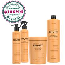 Combo Trivitt - Shampoo 1l Cauterização Hidratação 1kg Fluído - Itallian Hairtech