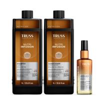 Combo Truss Nutri Infusion Shampoo 1L + Condicionador 1L + Óleo Capilar Nutritivo 60ml Combo Truss Nutri Infusion Shampoo 1L + Condicionador 1L + Óleo Capilar Nutritivo 60ml