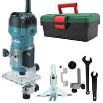 Combo tupia 6mm 530w 220v + caixa m3700b - makita