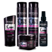 Combo Ultra Force Efeito Rapunzel Mini Hidrabell Crescimento Capilar Acelerado Antiqueda