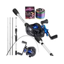 Combo Vara de Pesca Sougayilang 1,98m - 4 Seções, Carretel de Alumínio com Freio Magnético Combo Vara de Pesca Sougayilang 1,98m - 4 Seções, Carretel de Alumínio com Freio Magnético