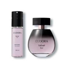 Combo Velvet Soul Eudor Original Desodorante Colônia 100ml + Body Spray 100ml Alta Fixação Combo Velvet Soul Eudor Original Desodorante Colônia 100ml + Body Spray 100ml Alta Fixação