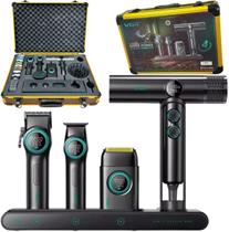 Combo VGR Super Power Stepless 4 In 1 Com Máquinas De Corte + Acabamento + Shaver E Secador 220V
