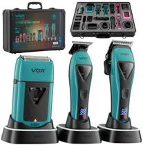 Combo VGR V-035 S3 Com Maquinas De Corte + Acabamento + Shaver E Maleta Exclusiva Organizadora Para Barbeiro Combo VGR V-035 S3 Com Maquinas De Corte + Acabamento + Shaver E Maleta Exclusiva Organizadora Para Barbeiro