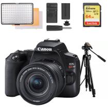Combo Vídeo Canon SL3 + Iluminador LED + Tripé + Cartão 64gb