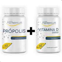 Combo Vitamina D 2000UI 50mcg 60 Cápsulas + Própolis 150g