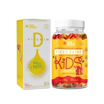 Combo Vitaminas Kids (Vitamina D 30ml + Multivitamínico 30 gomas) frutas vermelhas