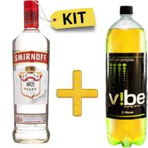 Combo Vodka Smirnoff 1 litro com 1 energético Vibe 2 litros