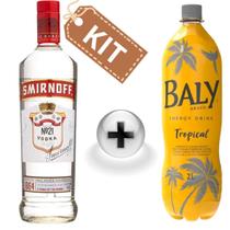 Combo Vodka Smirnoff 1 Litro Com Energético Baly Tropical 2L
