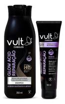 Combo Vult Glow Acid Reparação: Shampoo 350ml + Creme Capila Combo Vult Glow Acid Reparação: Shampoo 350ml + Creme Capila