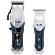 Combo Wahl Launch Maquina de Corte Clipper + Máquina de Acabamento Trimmer Bateria Lítio 2 Horas Bivolt