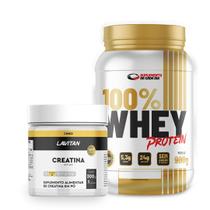 Combo Whey 100% + Creatina Lavitan 300g Força, Energia e Recuperação Muscular Escolhar o Sabor