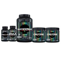 Combo whey + 2x creatine + termogênico + zma