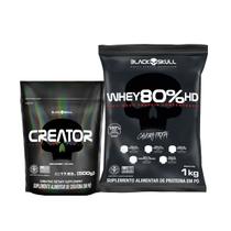 Combo whey 80% hd + creator 500g