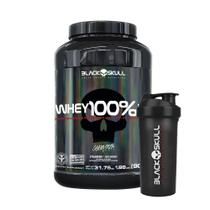 Combo Whey Protein 100% HD Pote 900g e Coqueteleira 600ml - BlackSkull