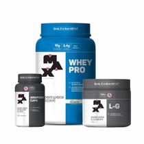 Combo Whey Protein 1kg, Argipure 30caps e L-Glutamina 150g - Max Titanium