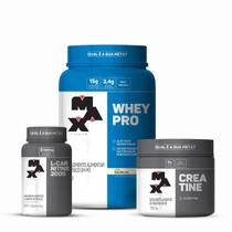 Combo Whey Protein 1kg, Creatina Monohidratda 150g e L-carnetine 60 Caps - Max Titanium