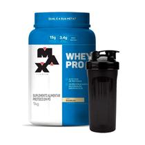 Combo Whey Protein 1kg e Coqueteleira 700ml - Max Titanium