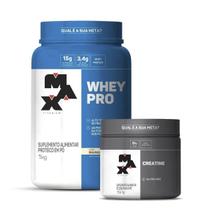 Combo Whey Protein 1kg e Creatina Monohidratada 150g - Max Titanium