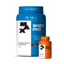 Combo Whey Protein 1kg e Fire Black 60 Cap - Max Titanium