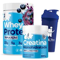 Combo Whey Protein 720g + Creatina Pura 300g J I Heatlh Ganhe 1 Coqueteleira Combo Alta Performance Combo Whey Protein 720g + Creatina Pura 300g J I Heatlh Ganhe 1 Coqueteleira Combo Alta Performance