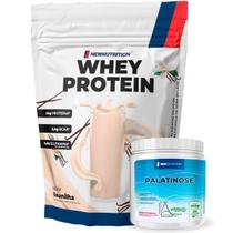 Combo Whey Protein Concentrado 900g Baunilha + Palatinose 300g Cranberry NEWNUTRITION