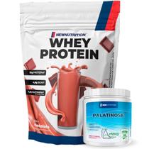 Combo Whey Protein Concentrado 900g Chocolate + Palatinose 300g Cranberry NEWNUTRITION