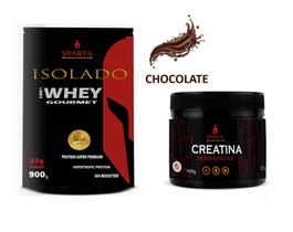 Combo Whey protein Isolado Gourmet Chocolate + creatina Monohidratada Sparta