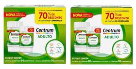 combos 2 Kits Centrum Adulto Multivitamínico de A a Zinco 60 +30 Comprimidos
