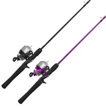 Combos de vara e molinete de pesca Zebco 33 Spincast, pacote com 2, 5,6 pés